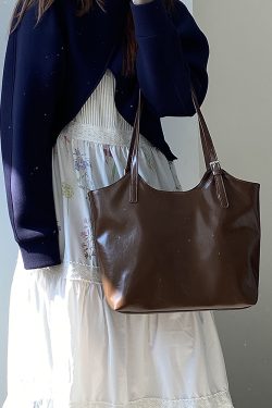 2025 Women's Large Capacity Literary Retro Tote Shoulder Handbag for Commuter Style