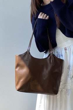 2025 Women's Large Capacity Literary Retro Tote Shoulder Handbag for Commuter Style