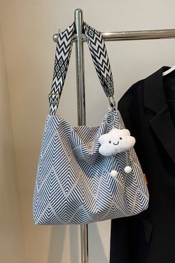 2025 Women's Large Capacity Plaid Canvas Tote Bag - Stylish Shoulder & Crossbody Bag for Students and Commuting