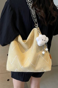 2025 Women's Large Capacity Plaid Canvas Tote Bag - Stylish Shoulder & Crossbody Bag for Students and Commuting