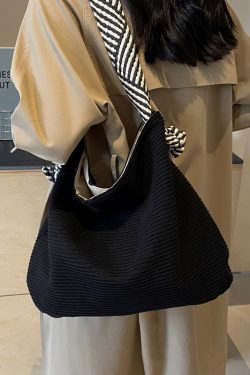 2025 Women's Large-Capacity Single-Shoulder Velvet Tote Bag - Versatile Commuting Bag for Spring and Summer Lazy Style