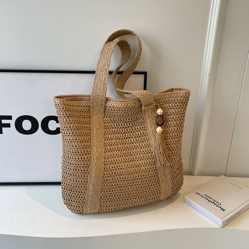 2025 Women's Large Capacity Straw Tote Bag - Woven Commuter Shoulder Bag for Spring and Summer Beach Vacations 2025 Women's Large Capacity Straw Tote Bag - Woven Commuter Shoulder Bag for Spring and Summer Beach Vacations