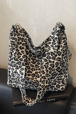 2025 Women's Leopard Print Tote Bag - Large Capacity Canvas Shoulder Bag for Spring & Summer, Perfect for Commuting & Class
