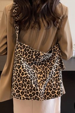 2025 Women's Leopard Print Tote Bag - Large Capacity Canvas Shoulder Bag for Spring & Summer, Perfect for Commuting & Class