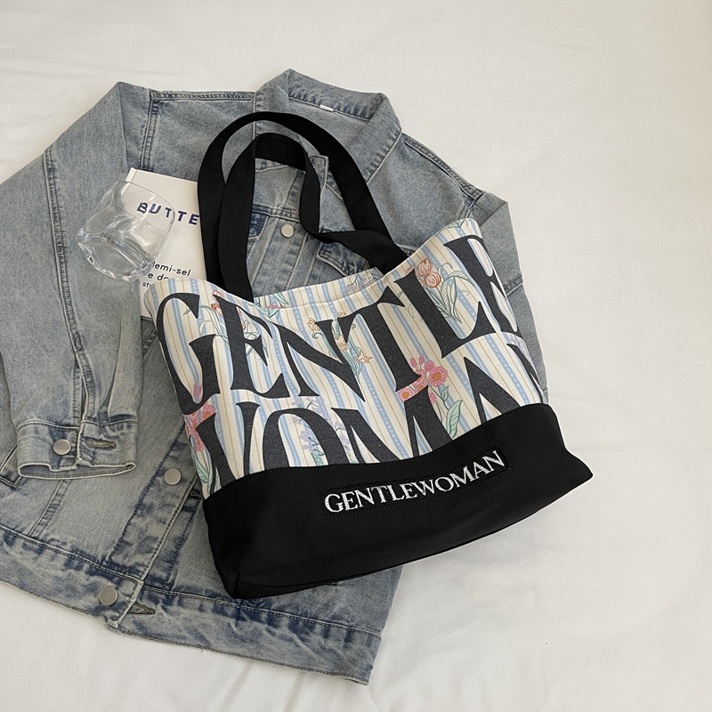 2025 Women's Letter Canvas Bag - Versatile Large Capacity Commuter Tote for Students, Stylish Shoulder Handbag 2025 Women's Letter Canvas Bag - Versatile Large Capacity Commuter Tote for Students, Stylish Shoulder Handbag