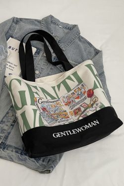 2025 Women's Letter Canvas Bag - Versatile Large Capacity Commuter Tote for Students, Stylish Shoulder Handbag