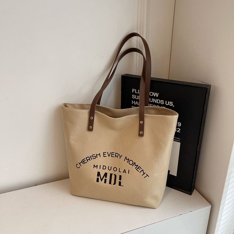 2025 Women's Letter Canvas Tote Bag - Large Capacity Korean Style Versatile Commuter Shoulder Handbag 2025 Women's Letter Canvas Tote Bag - Large Capacity Korean Style Versatile Commuter Shoulder Handbag