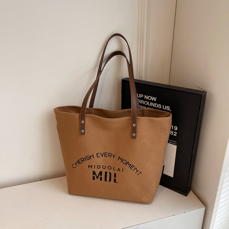 2025 Women's Letter Canvas Tote Bag - Large Capacity Korean Style Versatile Commuter Shoulder Handbag 2025 Women's Letter Canvas Tote Bag - Large Capacity Korean Style Versatile Commuter Shoulder Handbag