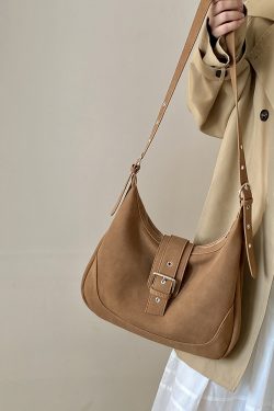 2025 Women's Matte Retro Saddle Bag - Versatile Crossbody Shoulder Bag for Commuting, Niche Design, Chic Everyday Style