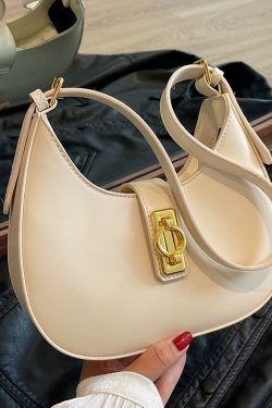 2025 Women's Minimalist Textured Saddle Bag - Summer Fresh Underarm High-End Shoulder Bag