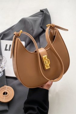 2025 Women's Minimalist Textured Saddle Bag - Summer Fresh Underarm High-End Shoulder Bag