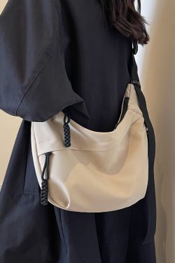 2025 Women's Oxford Cloth Crossbody Bag, Large Capacity Dumpling Shoulder Bag for Class and Commuting, Trendy Casual Style