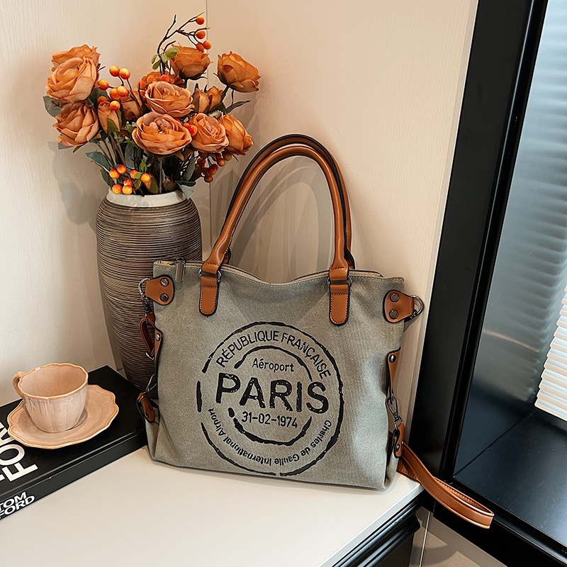 2025 Women's Single-Shoulder Canvas Tote Bag - Large Capacity Spring & Summer Fashion for Classes & Commuting 2025 Women's Single-Shoulder Canvas Tote Bag - Large Capacity Spring & Summer Fashion for Classes & Commuting