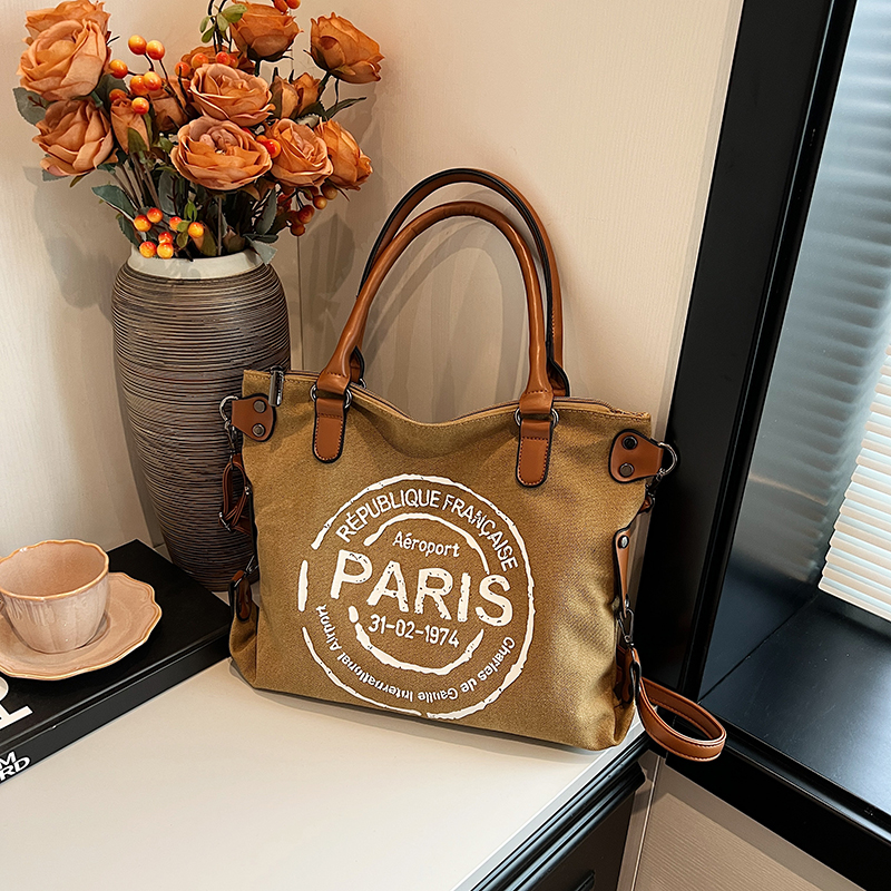 2025 Women's Single-Shoulder Canvas Tote Bag - Large Capacity Spring & Summer Fashion for Classes & Commuting 2025 Women's Single-Shoulder Canvas Tote Bag - Large Capacity Spring & Summer Fashion for Classes & Commuting