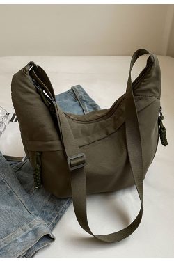 2025 Women's Summer Canvas Dumpling Bag - Versatile Large Capacity Shoulder Crossbody Bag for Students and Commuting
