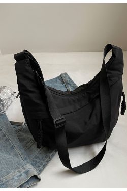 2025 Women's Summer Canvas Dumpling Bag - Versatile Large Capacity Shoulder Crossbody Bag for Students and Commuting