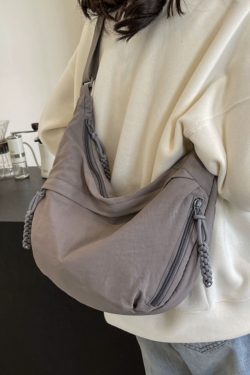 2025 Women's Summer Canvas Dumpling Bag - Versatile Large Capacity Shoulder Crossbody Bag for Students and Commuting