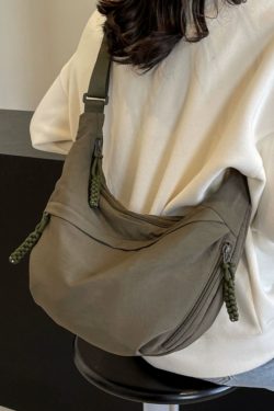 2025 Women's Summer Canvas Dumpling Bag - Versatile Large Capacity Shoulder Crossbody Bag for Students and Commuting