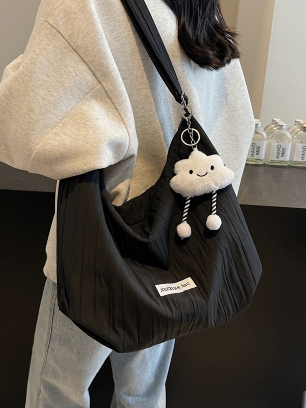 2025 Women's Summer Canvas Tote Bag - Versatile Large Capacity Shoulder Crossbody Bag in Korean Style for Students and Commuters 2025 Women's Summer Canvas Tote Bag - Versatile Large Capacity Shoulder Crossbody Bag in Korean Style for Students and Commuters