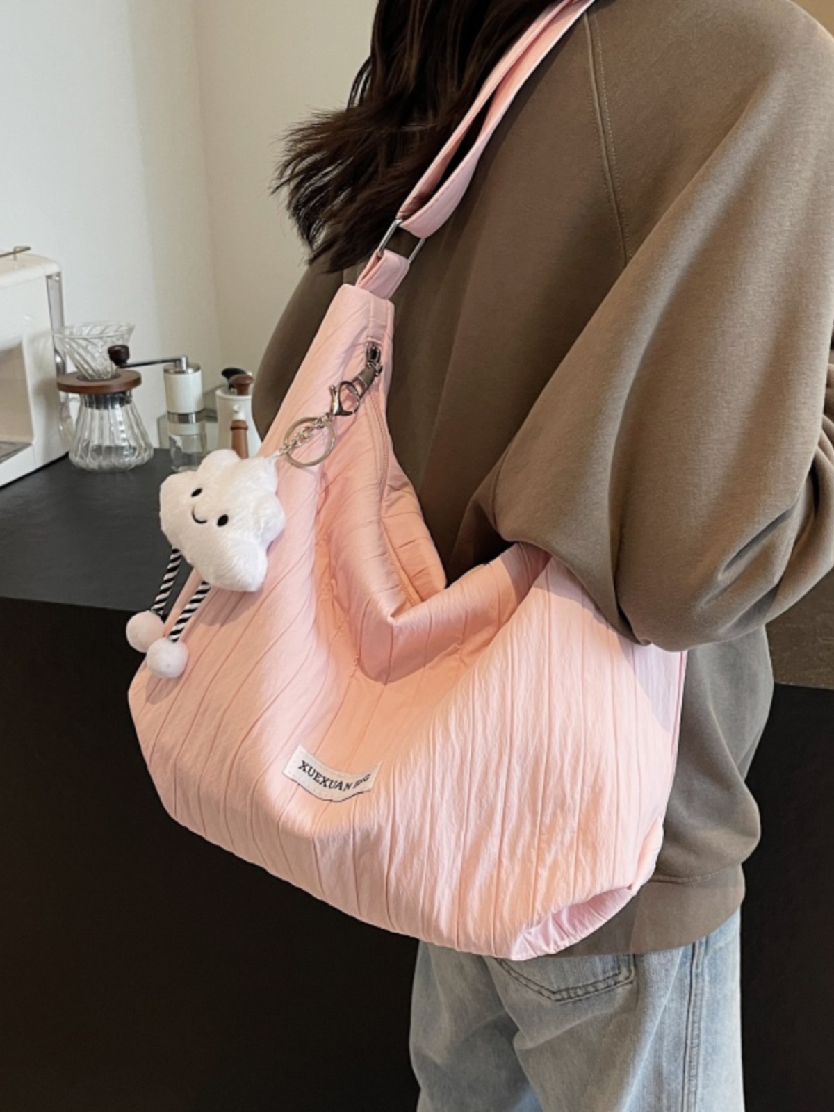 2025 Women's Summer Canvas Tote Bag - Versatile Large Capacity Shoulder Crossbody Bag in Korean Style for Students and Commuters 2025 Women's Summer Canvas Tote Bag - Versatile Large Capacity Shoulder Crossbody Bag in Korean Style for Students and Commuters