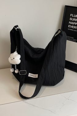 2025 Women's Summer Canvas Tote Bag - Versatile Large Capacity Shoulder Crossbody Bag in Korean Style for Students and Commuters