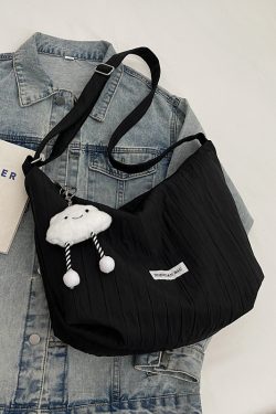 2025 Women's Summer Canvas Tote Bag - Versatile Large Capacity Shoulder Crossbody Bag in Korean Style for Students and Commuters