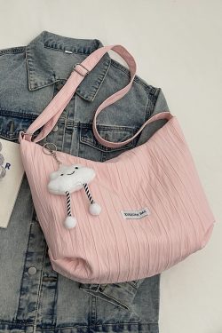 2025 Women's Summer Canvas Tote Bag - Versatile Large Capacity Shoulder Crossbody Bag in Korean Style for Students and Commuters