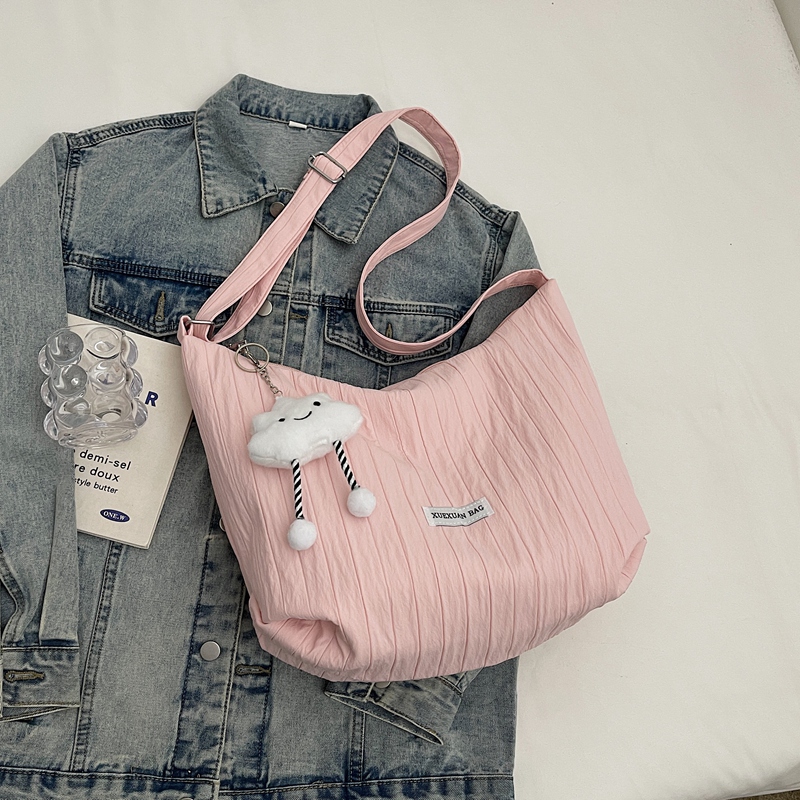 2025 Women's Summer Canvas Tote Bag - Versatile Large Capacity Shoulder Crossbody Bag in Korean Style for Students and Commuters 2025 Women's Summer Canvas Tote Bag - Versatile Large Capacity Shoulder Crossbody Bag in Korean Style for Students and Commuters