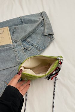 2025 Women's Summer Embroidered Donut Nylon Canvas Crossbody Bag with Zipper - Small Phone Purse for Everyday Use