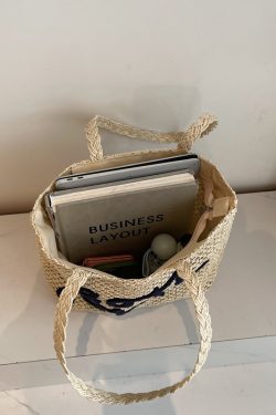 2025 Women's Summer Hollow Woven Beach Bag - Large Capacity Straw Tote for Seaside Vacation