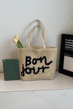 2025 Women's Summer Hollow Woven Beach Bag - Large Capacity Straw Tote for Seaside Vacation