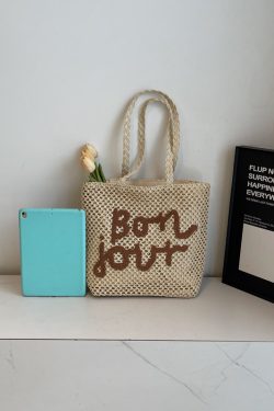 2025 Women's Summer Hollow Woven Beach Bag - Large Capacity Straw Tote for Seaside Vacation