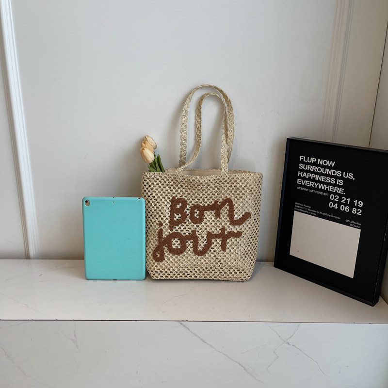 2025 Women's Summer Hollow Woven Beach Bag - Large Capacity Straw Tote for Seaside Vacation 2025 Women's Summer Hollow Woven Beach Bag - Large Capacity Straw Tote for Seaside Vacation