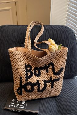 2025 Women's Summer Hollow Woven Beach Bag - Large Capacity Straw Tote for Seaside Vacation