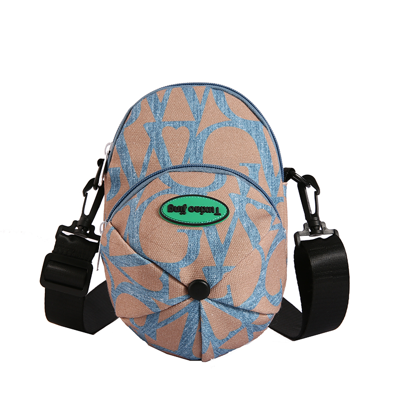 2025 Women's Summer Quirky Nylon Canvas Crossbody Hat Bag with Zipper - Small Phone Bag for Y2K Style 2025 Women's Summer Quirky Nylon Canvas Crossbody Hat Bag with Zipper - Small Phone Bag for Y2K Style