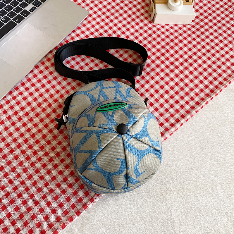 2025 Women's Summer Quirky Nylon Canvas Crossbody Hat Bag with Zipper - Small Phone Bag for Y2K Style 2025 Women's Summer Quirky Nylon Canvas Crossbody Hat Bag with Zipper - Small Phone Bag for Y2K Style