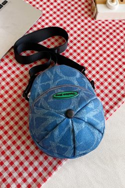 2025 Women's Summer Quirky Nylon Canvas Crossbody Hat Bag with Zipper - Small Phone Bag for Y2K Style