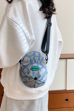 2025 Women's Summer Quirky Nylon Canvas Crossbody Hat Bag with Zipper - Small Phone Bag for Y2K Style