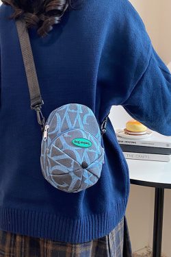 2025 Women's Summer Quirky Nylon Canvas Crossbody Hat Bag with Zipper - Small Phone Bag for Y2K Style