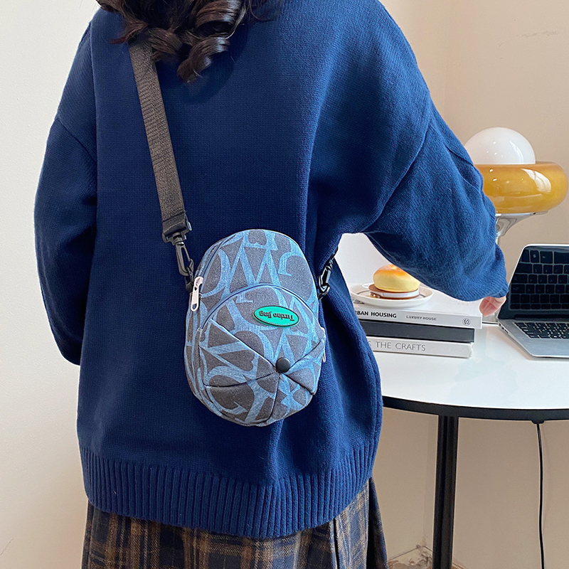 2025 Women's Summer Quirky Nylon Canvas Crossbody Hat Bag with Zipper - Small Phone Bag for Y2K Style 2025 Women's Summer Quirky Nylon Canvas Crossbody Hat Bag with Zipper - Small Phone Bag for Y2K Style