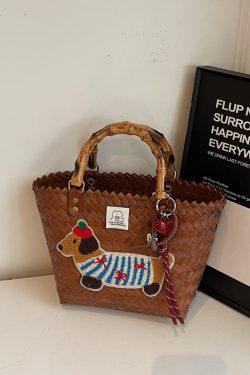 2025 Women's Summer Woven Vegetable Basket Bag - Trendy Commuter Tote, Bucket Style Straw Bag for Beach and Vacation