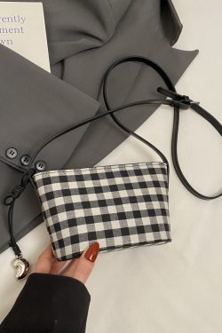 2025 Women's Summer Yellow Plaid Bucket Bag - Stylish Zipper Crossbody Phone Bag for Trendy Fashion