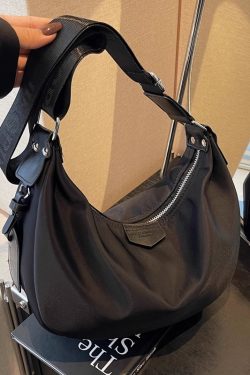 2025 Women's Waterproof Nylon Dumpling Bag - Trendy Casual Shoulder Crossbody with Large Capacity for Commuting