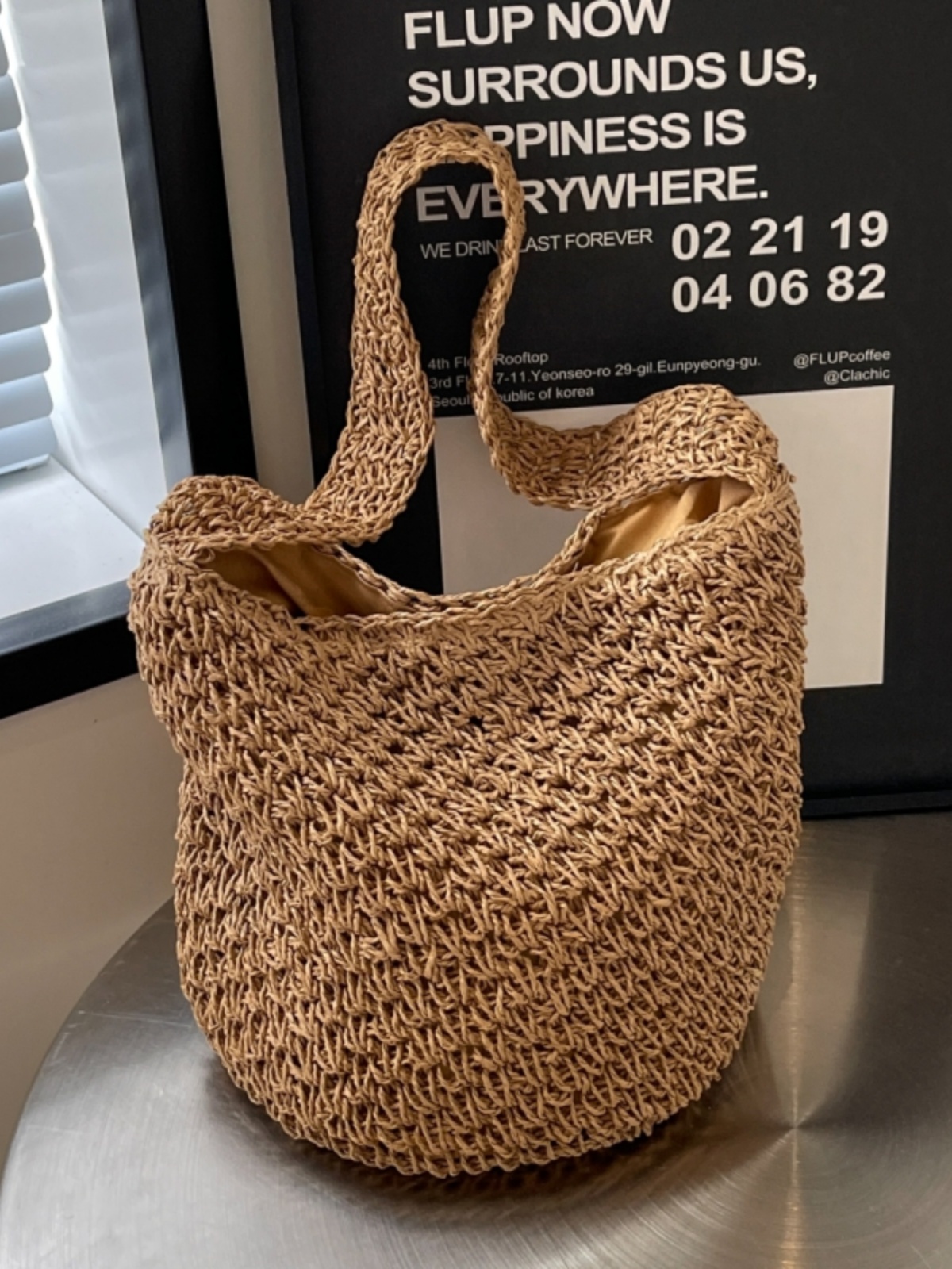 2025 Women's Woven Straw Bucket Bag - Artistic Forest-Themed Shoulder Bag for Beach Vacation 2025 Women's Woven Straw Bucket Bag - Artistic Forest-Themed Shoulder Bag for Beach Vacation