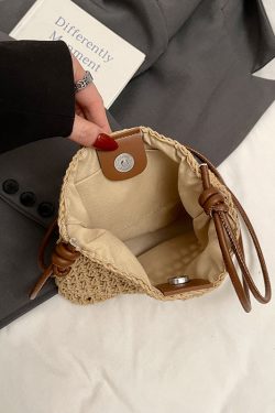 2025 Women's Woven Straw Crossbody Bag - Summer Seaside Vacation Essential, Trendy Niche Phone Bag