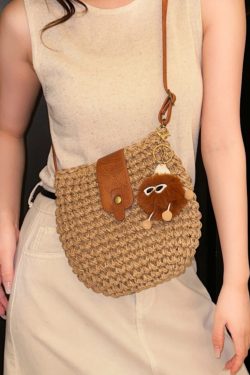 2025 Woven Small Crossbody Bag for Women - Versatile Beach Vacation Phone Bag, Niche Ins Style