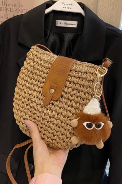 2025 Woven Small Crossbody Bag for Women - Versatile Beach Vacation Phone Bag, Niche Ins Style