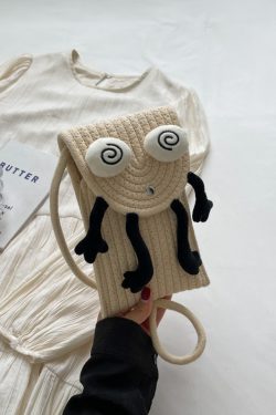 2025 Woven Straw Mini Bag for Women, Cute Quirky Crossbody Phone Bag, Versatile Niche Ins Style