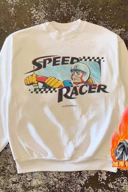 380g Heavyweight Oversized Round Neck Sweatshirt with Original Racing Driver Print for Charity