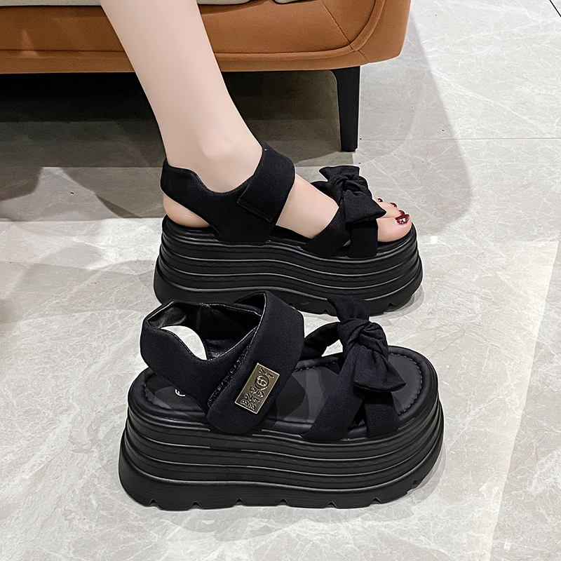 8cm Height-Increasing Velcro Platform Sandals for Women - 2025 Summer Fairy Style Thick-Soled Beach Roman Shoes 8cm Height-Increasing Velcro Platform Sandals for Women - 2025 Summer Fairy Style Thick-Soled Beach Roman Shoes